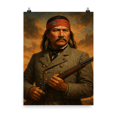 Stand Watie poster on a plain backdrop in size 8"x10".