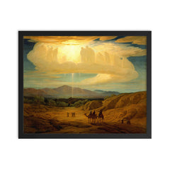 Star of Bethlehem by Elihu Vedder, 1879 framed print on a plain backdrop in size 16"x20".