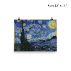 Starry Night by Vincent van Gogh poster mockup 3