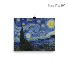 Starry Night by Vincent van Gogh poster mockup 4