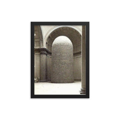 Statue of David by Michelangelo Encased in Bricks During World War II framed print on a plain backdrop in size 12"x16".