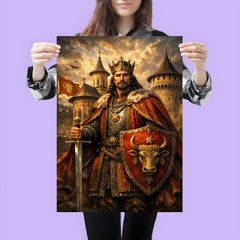Stefan cel Mare at monastery walls poster 3