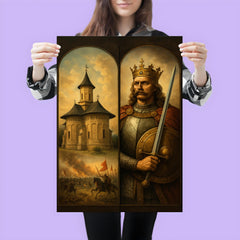 Stefan Cel Mare monastery and battlefield diptych poster 3