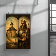 Stefan Cel Mare monastery and battlefield diptych poster 4
