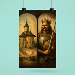 Stefan Cel Mare monastery and battlefield diptych poster 6