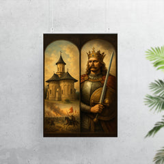 Stefan Cel Mare monastery and battlefield diptych poster 7
