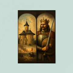 Stefan Cel Mare monastery and battlefield diptych poster 8