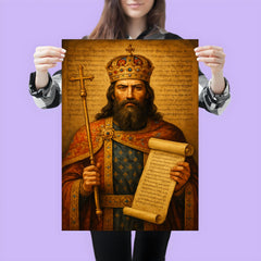 Stefan Dušan imperial law code portrait poster 3