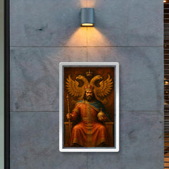 Stefan Dusan enthroned under double headed eagle poster 2