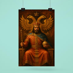 Stefan Dusan enthroned under double headed eagle poster 6