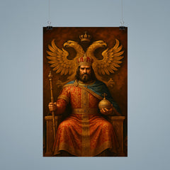 Stefan Dusan enthroned under double headed eagle poster 9
