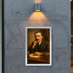 Stefan Zweig exile desk portrait poster 2