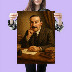 Stefan Zweig exile desk portrait poster 3