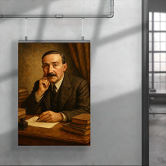 Stefan Zweig exile desk portrait poster 4