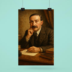 Stefan Zweig exile desk portrait poster 6