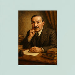 Stefan Zweig exile desk portrait poster 8