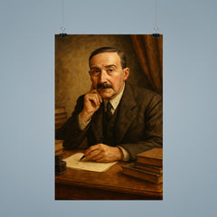 Stefan Zweig exile desk portrait poster 9