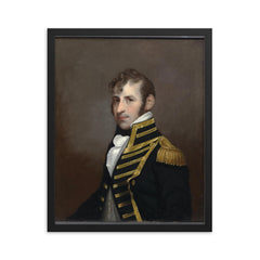 Stephen Decatur framed print on a plain backdrop in size 16"x20".