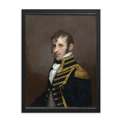 Stephen Decatur framed print on a plain backdrop in size 18"x24".