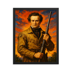 Stephen F Austin framed print on a plain backdrop in size 16"x20".