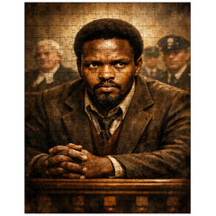 Steve Biko defiant courtroom gaze jigsaw puzzle