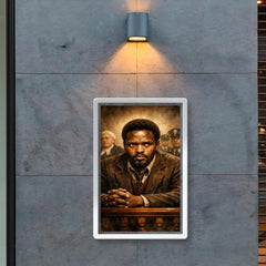 Steve Biko defiant courtroom gaze poster 2