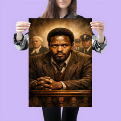 Steve Biko defiant courtroom gaze poster 3
