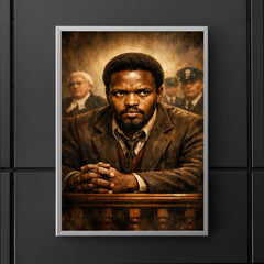 Steve Biko defiant courtroom gaze poster 5