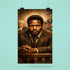 Steve Biko defiant courtroom gaze poster 6