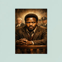 Steve Biko defiant courtroom gaze poster 8