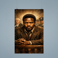 Steve Biko defiant courtroom gaze poster 9