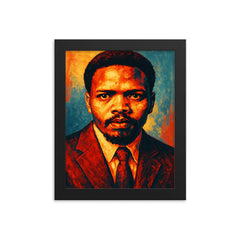 Steve Biko framed print on a plain backdrop in size 8"x10".