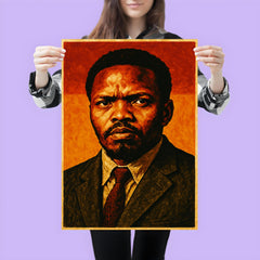 Steve Biko in stark defiant portrait poster 3