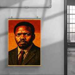 Steve Biko in stark defiant portrait poster 4