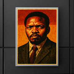 Steve Biko in stark defiant portrait poster 5