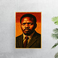Steve Biko in stark defiant portrait poster 7