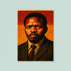 Steve Biko in stark defiant portrait poster 8