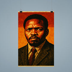 Steve Biko in stark defiant portrait poster 9