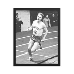 Steve Prefontaine framed print on a plain backdrop in size 16"x20".