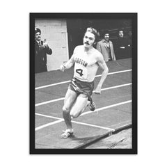 Steve Prefontaine framed print on a plain backdrop in size 18"x24".