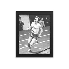 Steve Prefontaine framed print on a plain backdrop in size 8"x10".