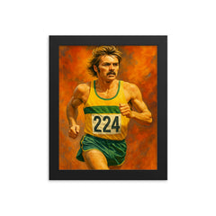 Steve Prefontaine framed print on a plain backdrop in size 8"x10".