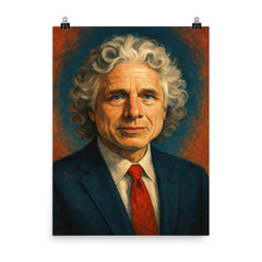 Steven Pinker poster on a plain backdrop in size 8"x10".