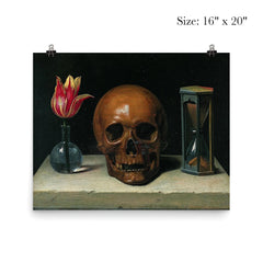 Still Life with a Skull by Philippe de Champaigne, 1671 poster 2