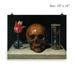 Still Life with a Skull by Philippe de Champaigne, 1671 poster 5