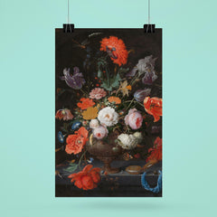 Still Life with Flowers and a Watch by Abraham Mignon poster 6