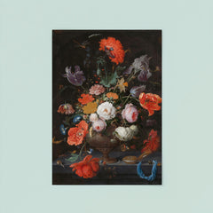 Still Life with Flowers and a Watch by Abraham Mignon poster 8