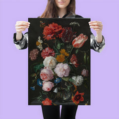 Still Life with Flowers in a Glass Vase by Jan Davidsz de Heem poster 3
