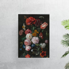 Still Life with Flowers in a Glass Vase by Jan Davidsz de Heem poster 7