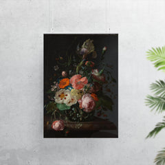 Still Life with Flowers on a Marble Tabletop by Rachel Ruysch, 1716 poster 7